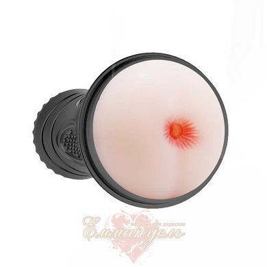 Реалістичний вібромастурбатор-анус з кібершкіри Pink Butt, 7 режимів, пульт, 24 см 6603BM-00900T27Z-1 фото