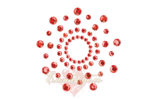 Пэстис из кристаллов Bijoux Indiscrets - Mimi Red, украшение на грудь