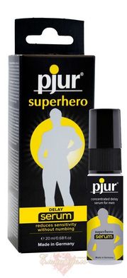 Пролонгатор - pjur Superhero Serum 20 мл, Створює невидиму плівку знижує чутливість