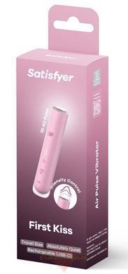 Вакуумний стимулятор - Satisfyer First Kiss, технологія 3D Air Pulse, 30 режимів, подвійний силікон SX2164 фото