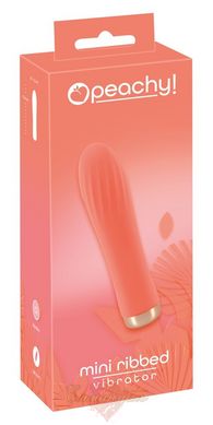 Мини-вибратор - Peachy Mini Ribbed Vibrator