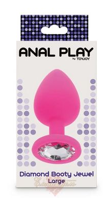 Анальная пробка - Toy Joy Diamond Booty Jewel pink, Large