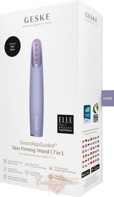 Прибор для укрепления кожи GESKE Skin Firming Wand 7в1 purple, тонизация лица HB0433 фото
