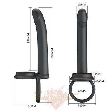 Double penetration sleeve &ndash; PRETTY LOVE Moses, silicone BI-210332 &mdash; photos