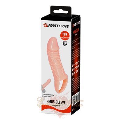 Cock Sleeve with Ring - Pretty Love Penis Sleeve Brayden 6603BI0363 &mdash; photos
