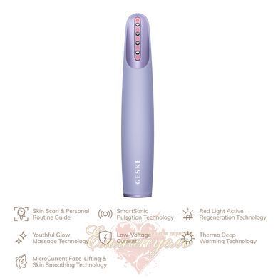 Прибор для укрепления кожи GESKE Skin Firming Wand 7в1 purple, тонизация лица HB0433 фото