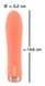 Mini vibrator - Peachy Mini Ribbed Vibrator