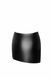 Skirt Noir handmade F305 Legacy S black mini latex look asymmetric cut SX0267 - photos (5