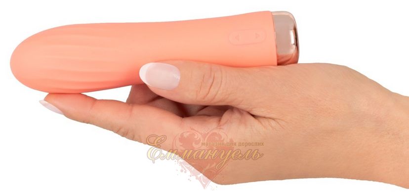 Мини-вибратор - Peachy Mini Ribbed Vibrator