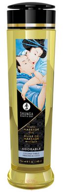 Массажное масло - Shunga Adorable Coconut thrills (240 мл) натуральное увлажняющее