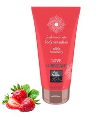 Edible lubricant - SHIATSU Love Strawberries, 75 ml