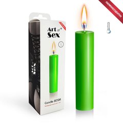 Свеча восковая люминесцентная низкотемпературная - Art of Sex size M 15 см, Зеленая