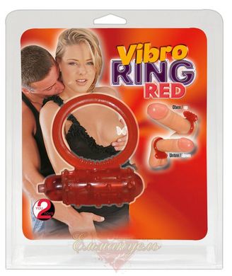 Erection ring - Vibro Ring Red Silikon