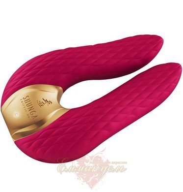 Вибратор для клитора Shunga Aiko Raspberry &mdash; двойная стимуляция, гибкие кончики, 10 режимов SO6900 фото
