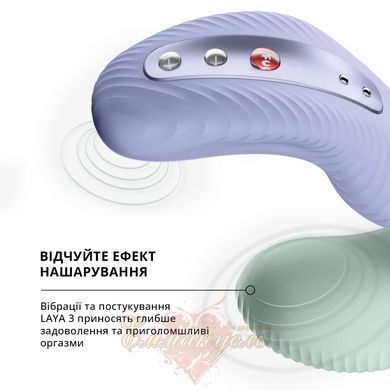 Накладной вибратор &ndash; Fun Factory LAYA III sage green, эффект постукивания пальцем SX0917 фото