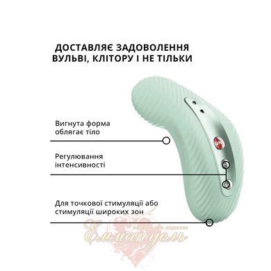 Накладной вибратор &ndash; Fun Factory LAYA III sage green, эффект постукивания пальцем SX0917 фото