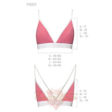 Спортивный топ с двойными бретелями - Passion PS007 TOP S, pink SO4273 фото