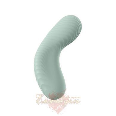 Накладной вибратор &ndash; Fun Factory LAYA III sage green, эффект постукивания пальцем SX0917 фото