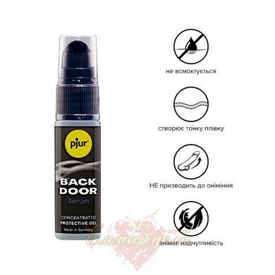 Расслабляющая анальная сыворотка Pjur Back Door Serum 20 мл, высококонцентрированная, образует плёнку PJ12110 фото