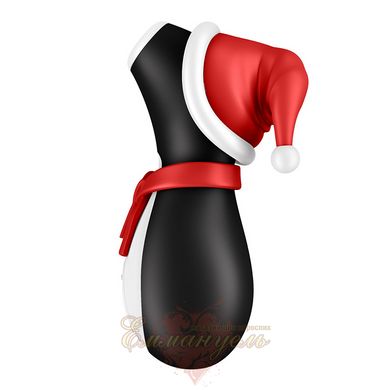 Вакуумный клиторальный стимулятор - Satisfyer Penguin Holiday Edition, в шапочке и шарфе
