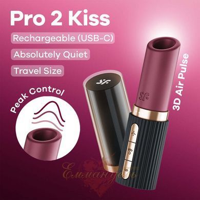 Vacuum stimulator - Satisfyer Pro 2 Kiss, magnetic 3D Air Pulse technology, 30 modes, cap SX2166 &mdash; photos