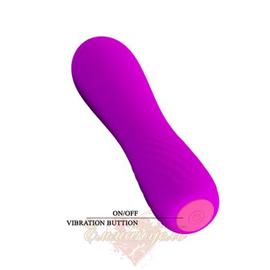 Вібратор - Pretty Love Beau Vibrator Purple, Перезаряджається - 12 x 3