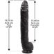 Фаллоимитатор с мошонкой - Doc Johnson Dick Rambone Cock Black (в ПЭ пакете!), диаметр 6см, длина 42см, ПВХ