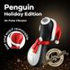 Вакуумний кліторальний стимулятор - Satisfyer Penguin Holiday Edition, в шапочці та шарфі