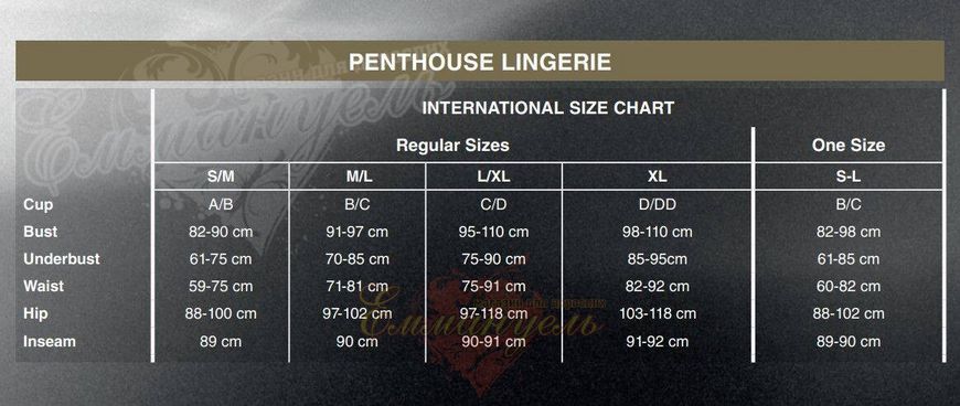 Bodystocking - Penthouse Fancy Me XL Black, Open Access, Fantasy Pattern, Imitation Stockings