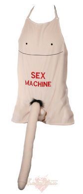 Кухонный фартук с плюшевым пенисом 52 см &ndash; эротический подарок Sex Machine 99660142022 фото