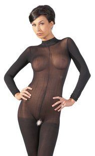 Overalls - Catsuit mit Spitzenkragen, black - S/M 51322300490000 &mdash; photos