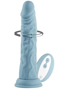 Suction cup vibrator - Femme Funn Vortex Turbo Shaft with wireless remote control, blue