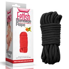 Мотузка для бондажу - 10 meters Fetish Bondage Rope, Black