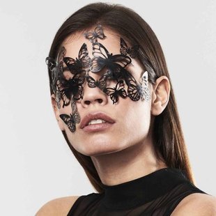 Маска на лицо Bijoux Indiscrets - Sybille Mask, виниловая, клеевое крепление, без завязок