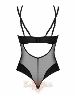 Сексуальное черное боди Nesari Obsessive с открытым доступом, сетка, размер XS/S 411615 фото