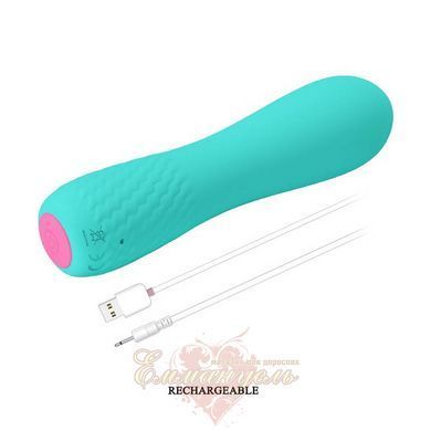 Вібратор - Pretty Love Elfin, 12 режимів, зарядка через USB, зелений колір BI-014546 фото