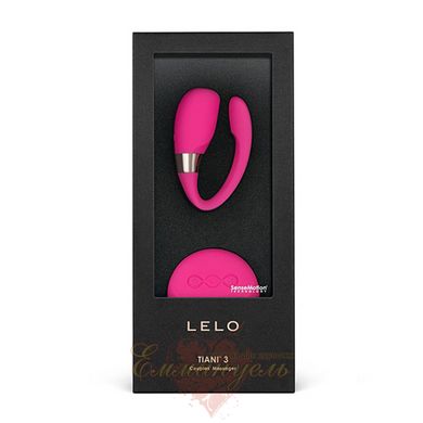 Vibrator for couples - LELO Tiani 3 Cerise, 2 motors, remote control