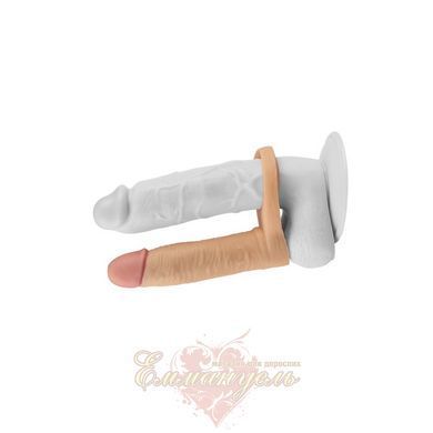 Насадка для двойного проникновения - The Ultra Soft Double Sleeve 5,8" Vibro Flesh 6452LV1131 фото