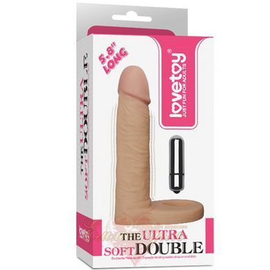 Насадка для двойного проникновения - The Ultra Soft Double Sleeve 5,8" Vibro Flesh 6452LV1131 фото