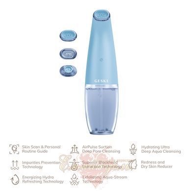 GESKE Aqua-Stream Face Cleanser 8-in-1 facial cleansing device aquamarine HB0395 &mdash; photos