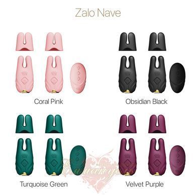 Смарт-вибратор для груди Zalo Nave Turquoise Green &ndash; пульт дистанционного управления, управление через приложение SO7488 фото