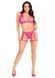 Комплект Leg Avenue Lace Bra Top and Panty with Garters, One Size, розовый SX4986 фото 3