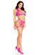 Комплект Leg Avenue Lace Bra Top and Panty with Garters, One Size, розовый SX4986 фото 4