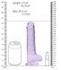 Прозорий фалоімітатор на присосці - Realrock Dildo 8" Purple 62530036-REA092PUR фото 5
