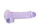 Прозорий фалоімітатор на присосці - Realrock Dildo 8" Purple 62530036-REA092PUR фото 3