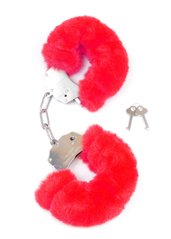 Fetish Boss Series Furry Cuffs Red