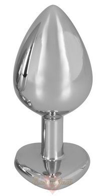 Анальная пробка - Aluminium Butt Plug with a Decorative Gem