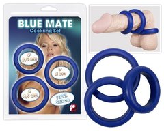 Ерекційні кільця - Blue Mate Cockring Set 3er