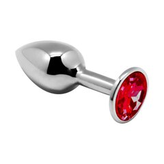 Anal Metal Butt Plug with Crystal - Alive Mini Metal Butt Plug Red L