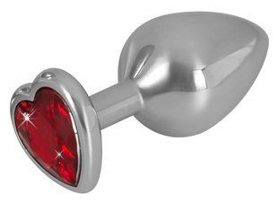 Анальная пробка - Aluminium Butt Plug with a Decorative Gem 61325327890000 фото